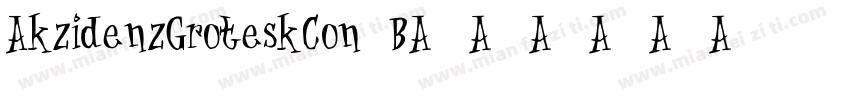 AkzidenzGroteskCon B字体转换